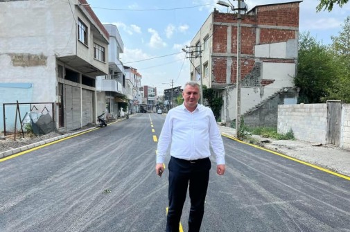Karkın Caddesinde asfaltlama çalışmalarımız tamamlanmıştır.
